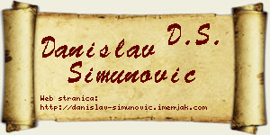 Danislav Simunović vizit kartica